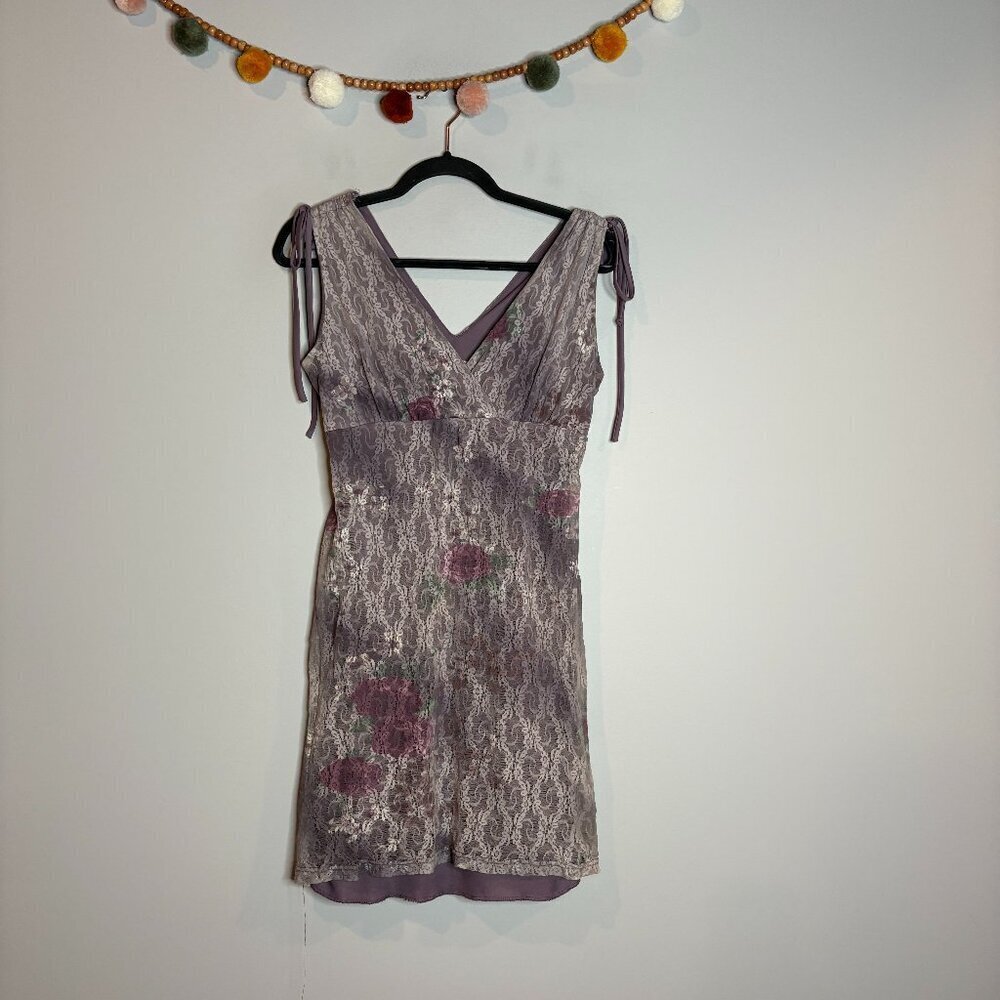 Y2K 2000's Charlotte Russe lacy floral pixie fairy dress